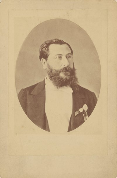 Porträtt av kompositören Léo Delibes 1836-1891, ca 1885. av Unbekannt