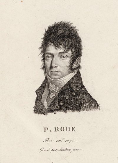 Porträtt av kompositören Pierre Jacques Joseph Rode 1774-1830. av Unbekannt