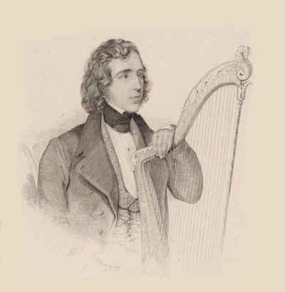 Porträtt av harpisten och kompositören Elias Parish Alvars 1808-1849, 1830. av Unbekannt