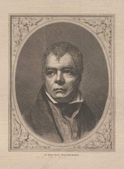 Porträtt av den historiska romanförfattaren och poeten Sir Walter Scott 1771-1832, 1871. av Unbekannt