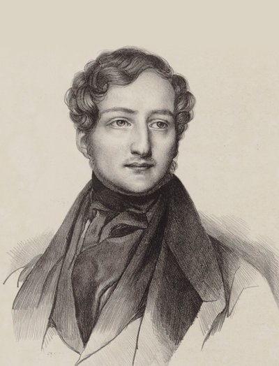 Porträtt av pianisten och kompositören Sigismund Thalberg 1812-1871. av Unbekannt
