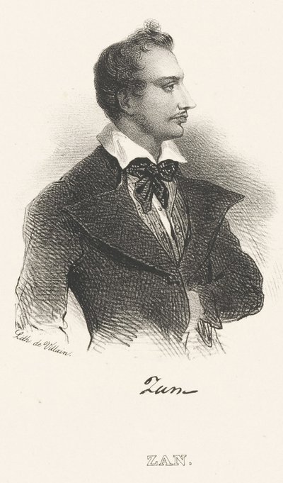 Porträtt av poeten Tomasz Zan 1796-1855, efter 1824. av Unbekannt