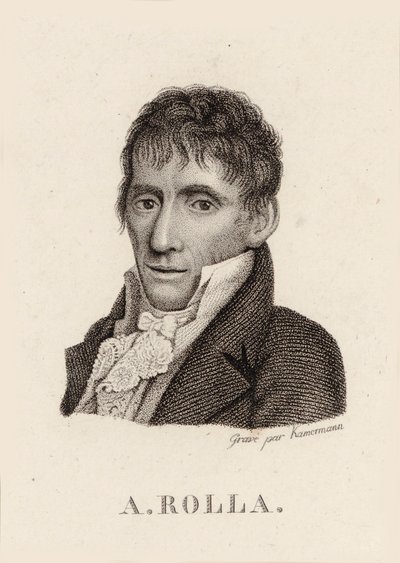 Porträtt av violinisten och kompositören Alessandro Rolla 1757-1841, 1790. av Unbekannt