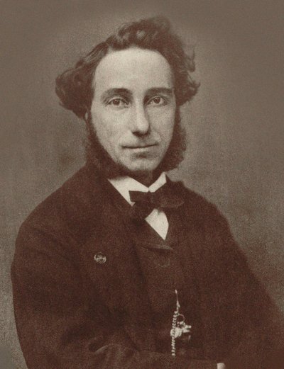 Porträtt av violinisten och kompositören Camillo Sivori 1815-1894, ca 1865. av Unbekannt