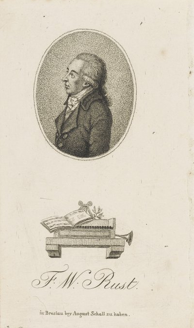 Porträtt av violinisten och kompositören Friedrich Wilhelm Rust 1739-1796, ca. 1800. av Unbekannt