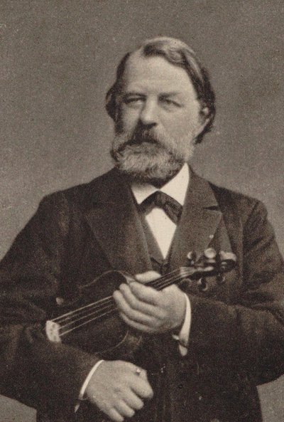 Porträtt av violinisten och kompositören Joseph Joachim 1831-1907. av Unbekannt