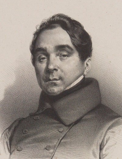 Porträtt av violinisten och kompositören Philippe Musard 1792-1859. av Unbekannt