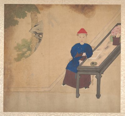 Porträtt av medlemmar av en Manchu-familj, mitten av 1800-talet. av Unbekannt
