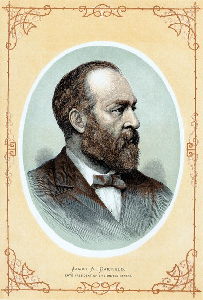 Postumt porträtt av James Abram Garfield, c1885 av Unbekannt