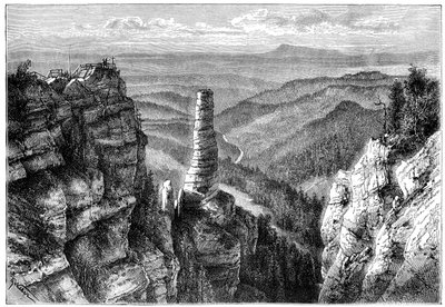 Prebischer Kogel, i Sachsiska Schweiz, 1879 av Unbekannt