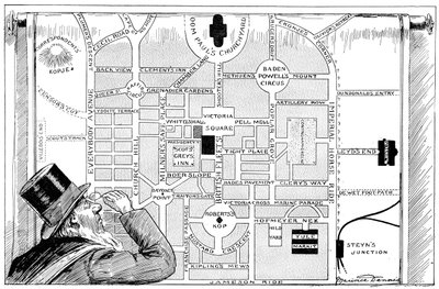 President Kruger tittar på en plan för New Pretoria, 1900 av Unbekannt