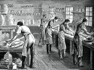 Pressare på jobbet, c1880 av Unbekannt