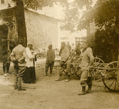 Präst säger mässa i det fria, c1914-c1918 av Unbekannt