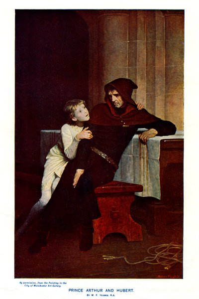 Prins Arthur och Hubert, 1800-talet av Unbekannt