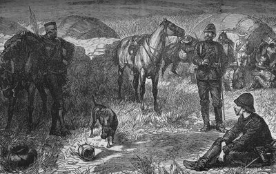 Prins Louis Napoleon och festen före Zulus överraskning, c1880 av Unbekannt