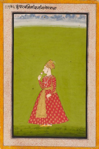 Prins Vijay Singh av Nagaur, son till Bakhat Singh, 1745 av Unbekannt