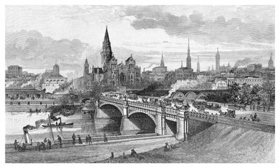 Princes Bridge, Melbourne, Victoria, Australien, 1886 von Unbekannt