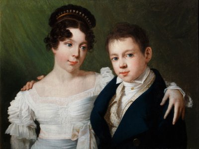 Prinsessan Alexandrine av Preussen 1803-1892 och Prins Albert av Preussen 1809-1872, 1810-talet av Unbekannt
