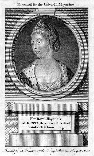 Prinsessan Augusta Charlotte, hertiginna av Brunswick-Wolfenbuttell, 1700-talet av Unbekannt