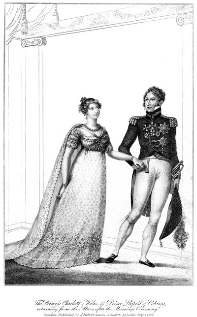 Prinsessan Charlotte och prins Leopold, 1816 av Unbekannt