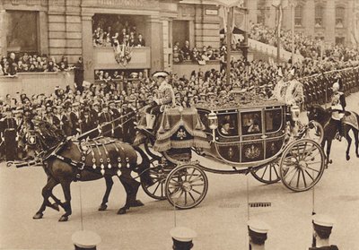 Prinsessan Elizabeth och hennes kusin Lord Lascelles med Princess Royal, 1937 av Unbekannt