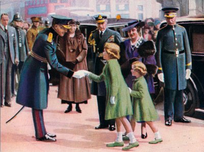 Prinsessorna Elizabeth och Margaret c.1935 av Unbekannt