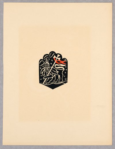 Print, Vignette, Plate X, Ethiopia, or Christos, Madonna and Saints, som jag såg i belysningen av den gamla etiopiska Codex -portföljen, 1920 av Unbekannt