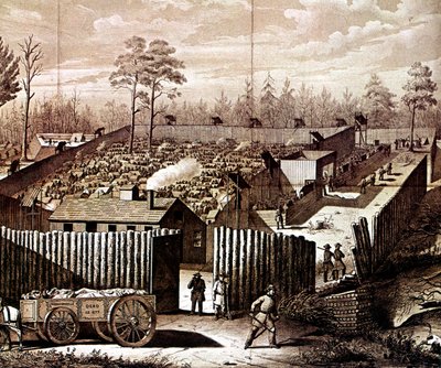 Fängelselager i Andersonville, Georgia, amerikanska inbördeskriget, 1861-1865 av Unbekannt