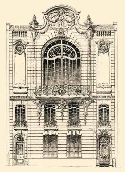 Privat hus i Paris, 1903. av Unbekannt