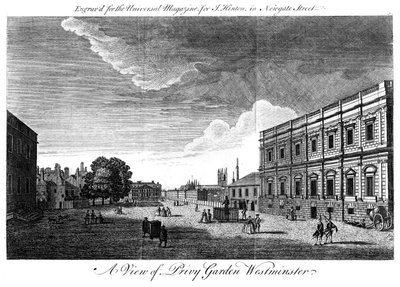 Privy Garden Westminster, London, 1700-talet av Unbekannt