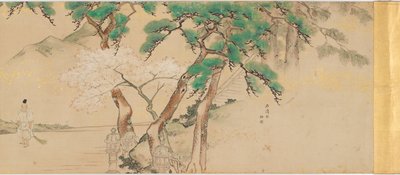 Procession av en kejserlig budbärare till Iwashimizu-helgedomen, Edo-perioden, sent 1700-1800-tal. av Unbekannt