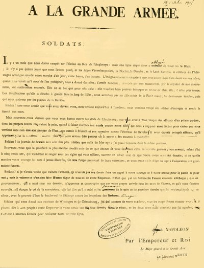 Kungörelse till armén, 13 oktober 1805, 1921. av Unbekannt