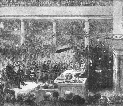 Professor Faraday föreläser vid Kungliga Institutet...1856, 1901. av Unbekannt