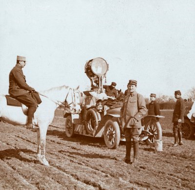 Projektor, Chalons, norra Frankrike, c1914-c1918. av Unbekannt