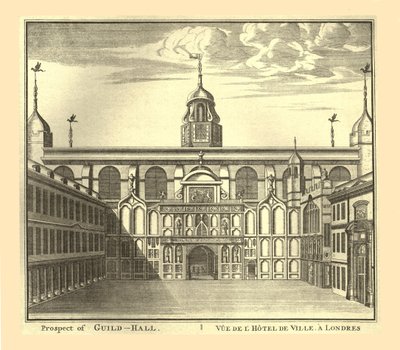 Prospekt av London Guildhall, 1886. av Unbekannt