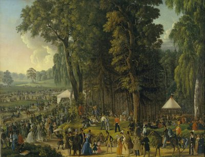 Offentlig glädjestund på Maryina Roshcha i Moskva, 1840-talet av Unbekannt
