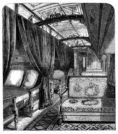 Pullman sovvagn på Union Pacific Railroad, c1869 av Unbekannt