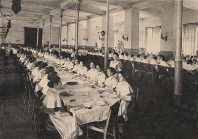 Elever vid Smolny-institutet för ädla jungfrur i matsalen, 1889 av Unbekannt