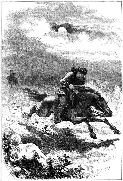Jaget efter Paul Revere, scouten, 1775 c1880 av Unbekannt