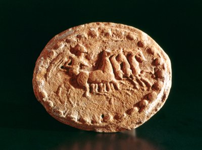 Quadriga, Kerkouane, Tunisien, 300-talet f.Kr av Unbekannt