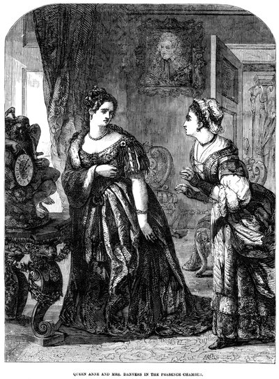 Drottning Anne 1665-1714 och fru Danvers i närvarokammaren av Unbekannt