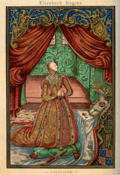 Drottning Elizabeth I vid bön, 1569, 1893 av Unbekannt