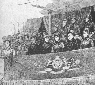 Drottning Victoria vid föreställningen av...Mors et Vita i Albert Hall, 1886, 1901. av Unbekannt