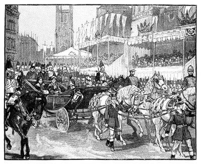 Drottning Victoria öppnar Holborn Viaduct, London, 1869 av Unbekannt