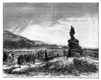 Drottning Victoria avtäcker en staty av prins Albert i Balmoral, Skottland, 1860-talet av Unbekannt