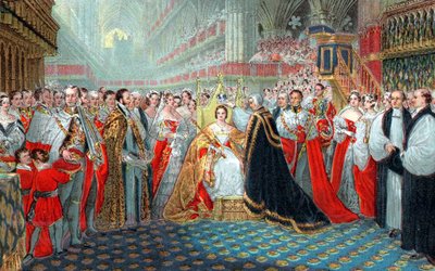 Drottning Victorias kröning, 1837 1887 av Unbekannt