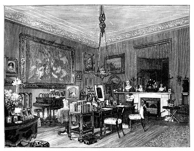 Drottning Victorias privata vardagsrum, Osborne House, Isle of Wight av Unbekannt