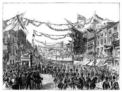 Drottning Victorias besök i Birmingham 1858 av Unbekannt