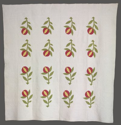 Quilt, um 1880 von Unbekannt