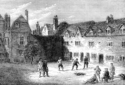 Racquet Court, Marshalsea-fängelset, 1800-talet av Unbekannt